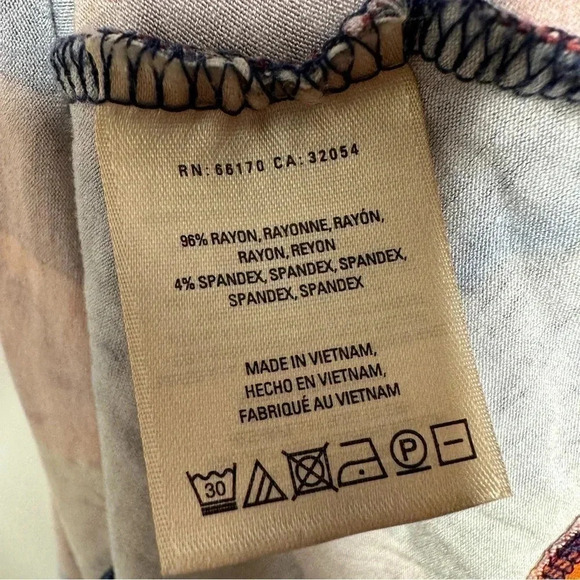 Maeve Anthropologie Navy Floral Sleeveless Mock Neck Swing Dress Size Small - Picture 9 of 9